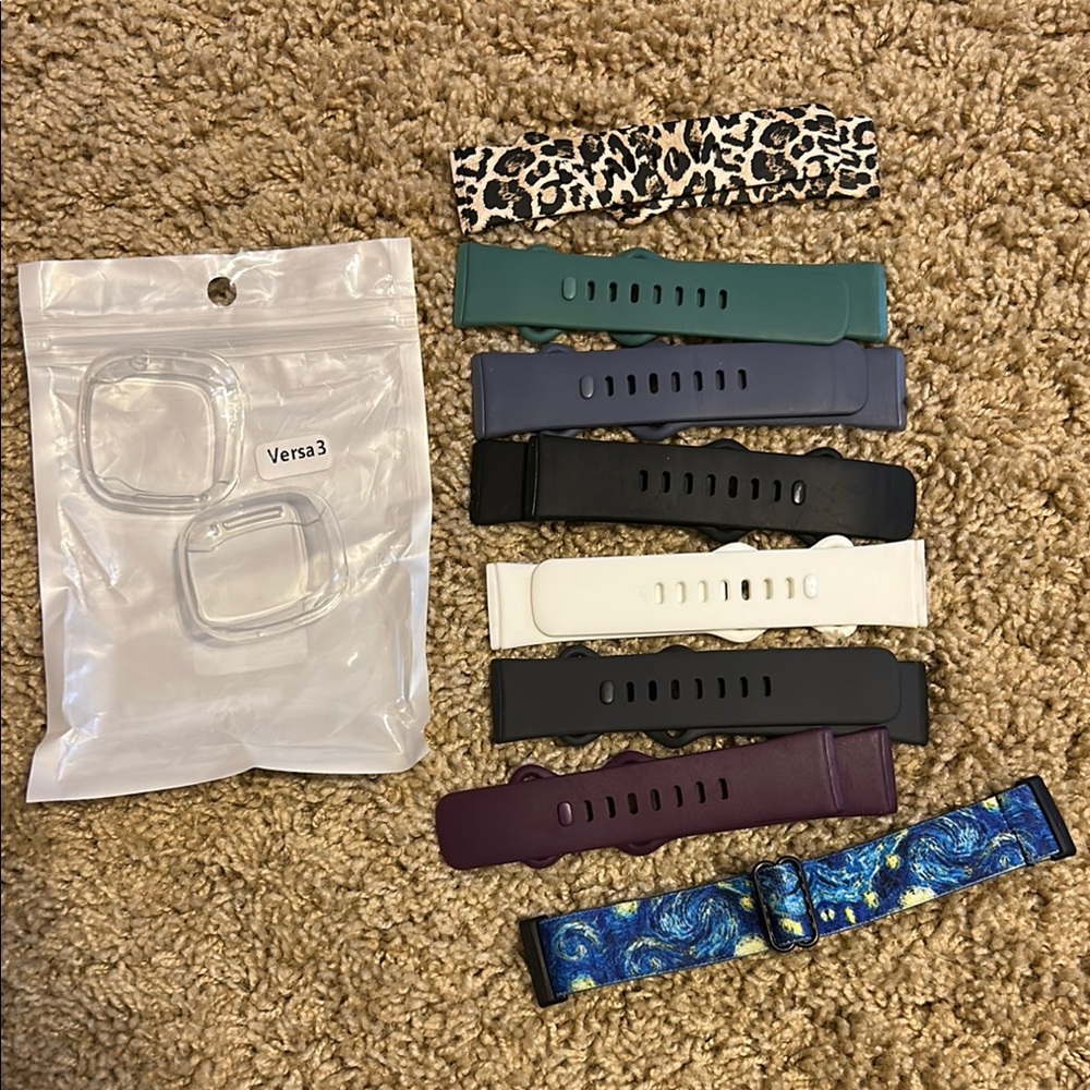 Versa 3 Watch Bands Set and screen protectors